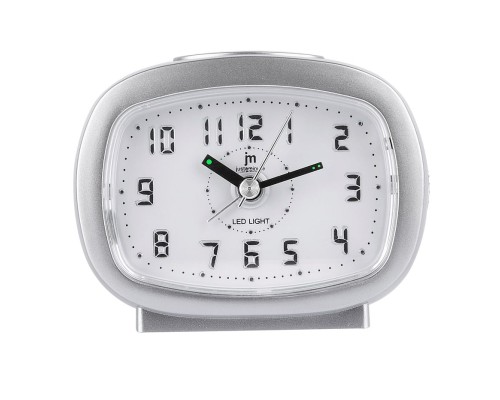 Настільний годинник Lowell будильник, сріблятий (JA7105S)