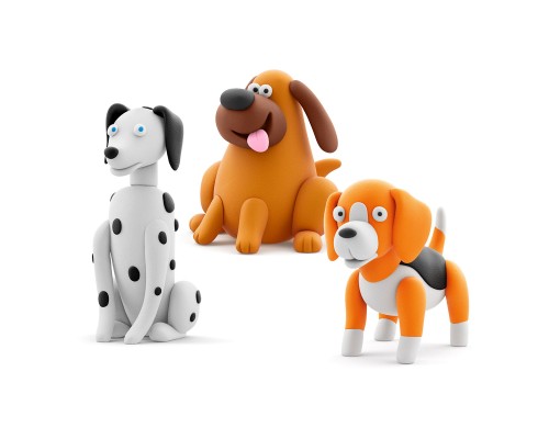Набір для творчості Lipaka Собаки-друзяки Далматинець Турбо, Лабрадор Ням-Ням, Бігль Вокі (60058-UA01)