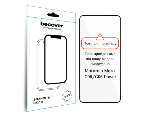 Скло захисне BeCover Motorola Moto G06 / G06 Power 4G Black (714364)