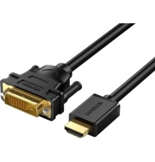 Кабель мультимедійний HDMI M to DVI M 2.0m HD106 black Ugreen (10135)