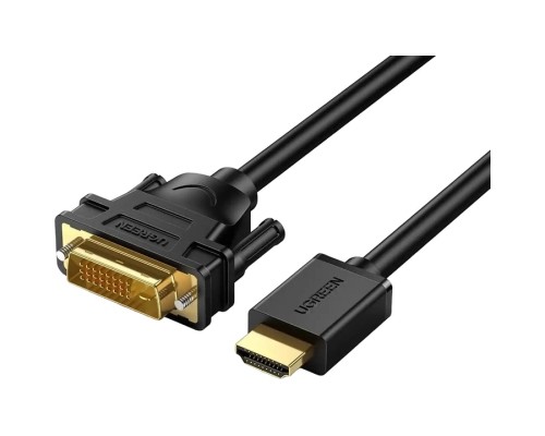 Кабель мультимедійний HDMI M to DVI M 2.0m HD106 black Ugreen (10135)