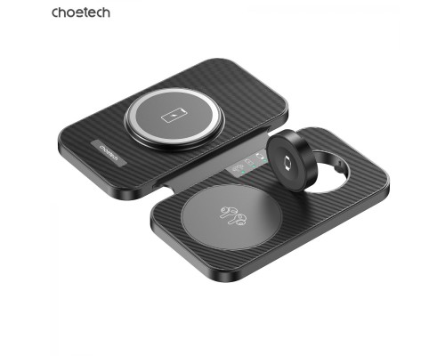 Зарядний пристрій Choetech Wireless magnetic 3-in-1 15W black (T616-F)