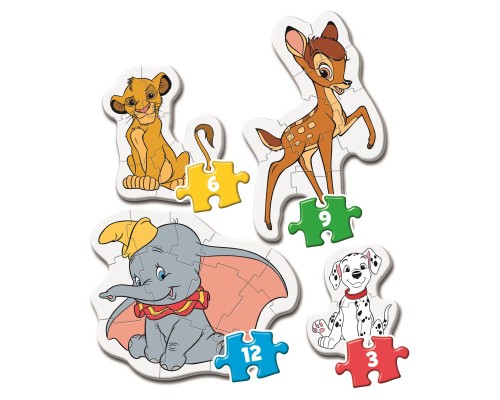 Пазл Clementoni 4 в 1 Disney Animals, серія 