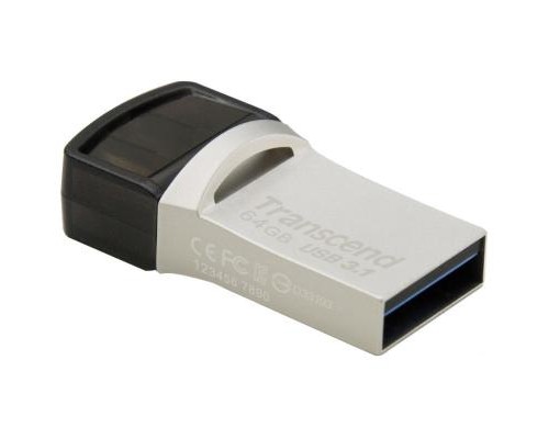 USB флеш накопичувач Transcend 64GB JetFlash 890S USB 3.1 (TS64GJF890S) 