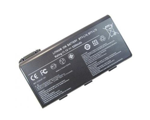 Акумулятор до ноутбука AlSoft MSI BTY-L74 5200mAh 6cell 11.1V Li-ion (A41554) 