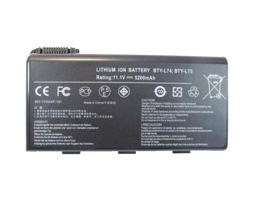 Акумулятор до ноутбука AlSoft MSI BTY-L74 5200mAh 6cell 11.1V Li-ion (A41554) 