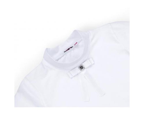 Кофта дитяча Matilda зі стійкою і мереживом на поличці (8658-140-white)