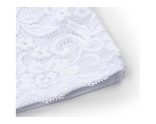 Кофта дитяча Matilda зі стійкою і мереживом на поличці (8658-140-white)