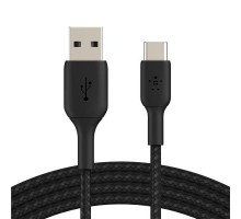 Дата кабель USB 2.0 AM to Type-C 3.0m BRAIDED black Belkin (CAB002BT3MBK)