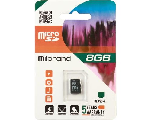 Карта пам'яті Mibrand 8GB microSD class 4 (MICDC4/8GB) Карта пам'яті Mibrand 8GB microSD class 4 (MICDC4/8GB)