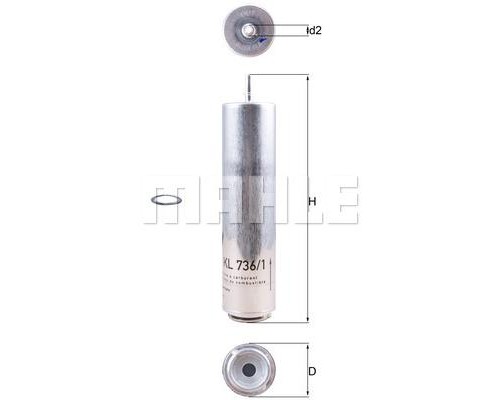Фільтр паливний Mahle KL736/1D