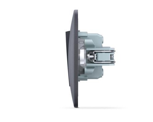 Вимикач Videx BINERA 2кл чорний графіт (VF-BNSW2-BG)