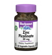 Мінерали Bluebonnet Nutrition Цинк Пиколинат 50мг, 50 гелевих капсул (BLB-00738)