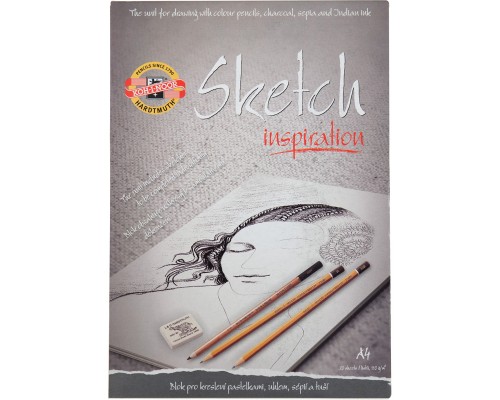 Альбом для малювання Koh-i-Noor для скетчів з ескізами А4 20 аркушів (992016) 