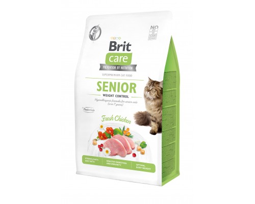 Сухий корм для кішок Brit Care Cat GF Senior Weight Control 400 г (8595602540952)