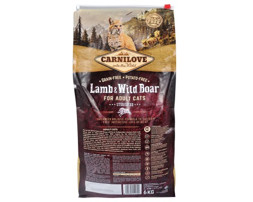 Сухий корм для кішок Carnilove Cat Sterilised 6 кг (8595602512300)