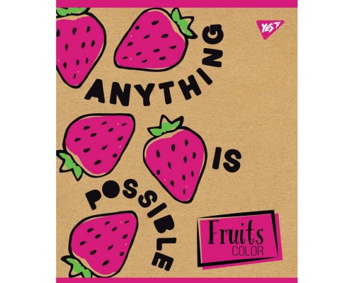 Зошит Yes А5 Fruits Color Крафт 18 аркушів лінія 5 дизайнів (765097)