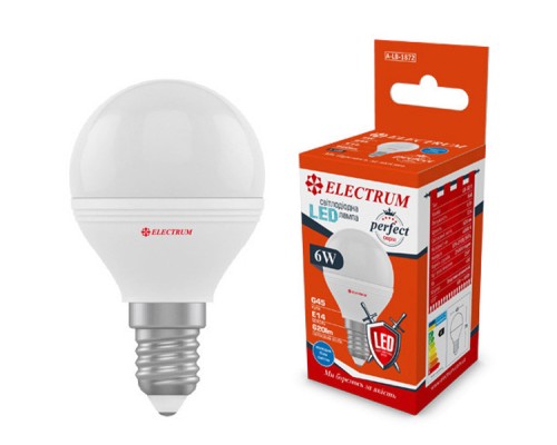 Лампочка Electrum D45 6W PA LB-32/1 Е14 4000K PERFECT (A-LB-1872)