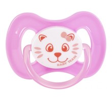 Пустушка Baby Team силіконова вишнеподібної форми 0+ міс (3003_рожевий)