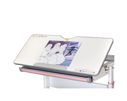 Парта Mealux Edmonton Multicolor Pink Lite (BD-610 W/MC + PN Lite)