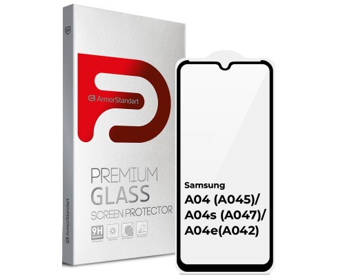 Скло захисне Armorstandart Full Glue Samsung A04 / A04s / A04e / M04 / F04 Black (ARM63888)