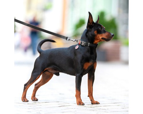 Нашийник для тварин WAUDOG Waterproof з QR паспортом XL Ш 25 мм Д 35-58 см(чорний) (27841)