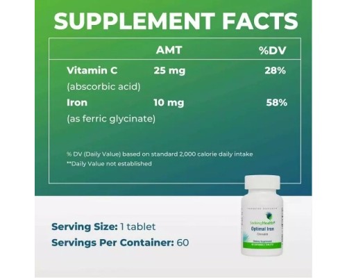 Мінерали Seeking Health Залізо, 10 мг, Optimal Iron Chewable, 60 жувальних таблеток (SKH52053)