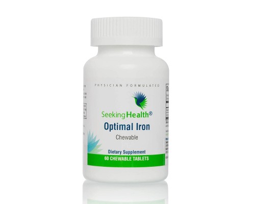 Мінерали Seeking Health Залізо, 10 мг, Optimal Iron Chewable, 60 жувальних таблеток (SKH52053)