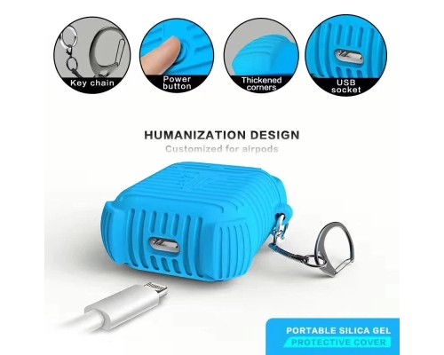 Чохол для навушників Protective i-Smile для Apple AirPods IPH1371 Blue (702351)