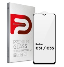 Скло захисне Armorstandart Full Glue Realme C31 / C35 Black (ARM62692)