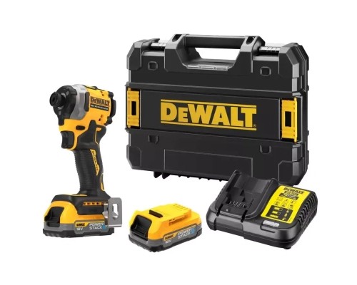 Шуруповерт DeWALT 18 В XR Li-lon PowerStack 2x1.7Ah, 206 Нм, кейс TSTAK (DCF850E2T)