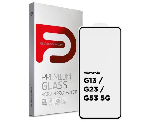 Скло захисне Armorstandart Full Glue Motorola G13 / G23 / G53 5G Black (ARM66138)