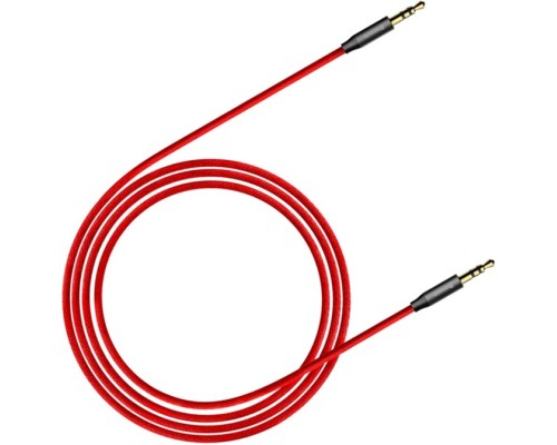 Кабель мультимедійний Jack 3.5mm Yiven M30 M/M 1.5m red-black Baseus (CAM30-C91)