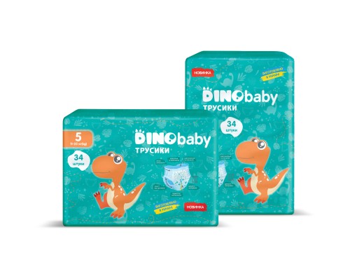 Підгузки Dino Baby Розмір 5 (11-25кг) 34 шт (4823098413967)