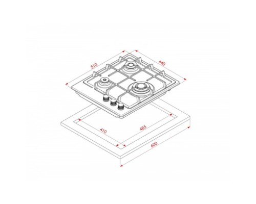 Варочна поверхня Eleyus RIO 45 BL CF