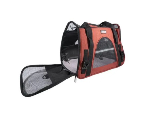 Переноска для тварин AnimAll HJ-8003 м'яка 48х25х33 см бордова (2000981206246)