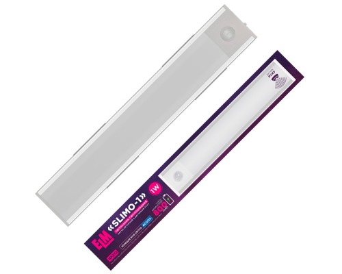 Світильник ELM Slimo -1W 4000К акумуляторний з датчиком (26-0125)