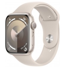 Смарт-годинник Apple Watch Series 9 GPS 45mm Starlight Aluminium Case with Starlight Sport Band - S/M (MR963QP/A)