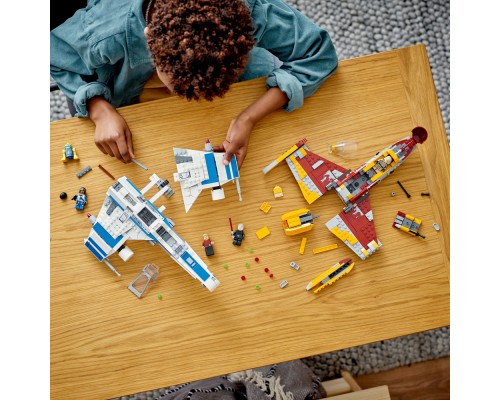 Конструктор LEGO Star Wars Винищувач Нової Республіки E-Wing проти Зоряного винищувача Шин Хаті 1056 деталей (75364)