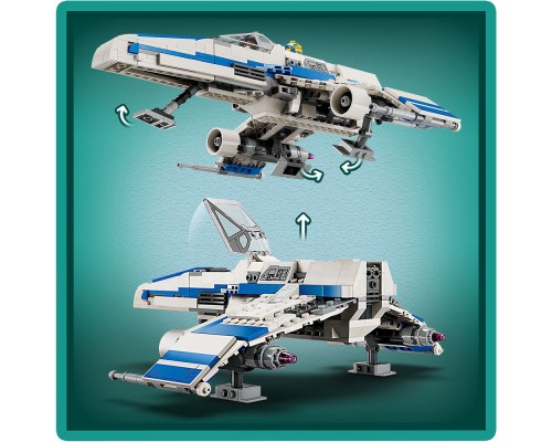 Конструктор LEGO Star Wars Винищувач Нової Республіки E-Wing проти Зоряного винищувача Шин Хаті 1056 деталей (75364)