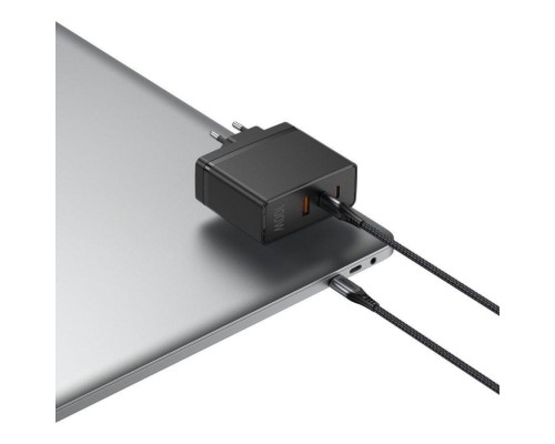 Зарядний пристрій Vention 3xUSB 100W GaN (2хUSB-C+USB-A) black (FEGB0-EU)