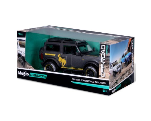 Машина Maisto Ford Bronco 2021 Badlands 1:24 Сірий металік (32541 met. grey)
