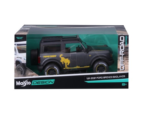 Машина Maisto Ford Bronco 2021 Badlands 1:24 Сірий металік (32541 met. grey)