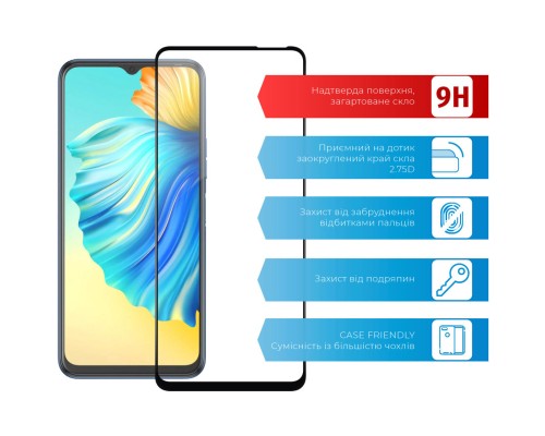 Скло захисне ACCLAB Full Glue Tecno Spark 8p (1283126533136)