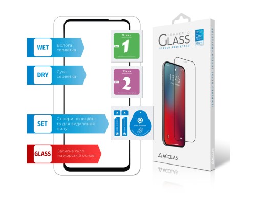 Скло захисне ACCLAB Full Glue Tecno Spark 8p (1283126533136)
