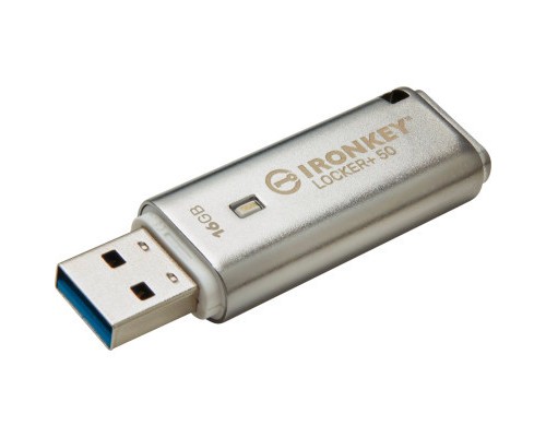 USB флеш накопичувач Kingston 16GB IronKey Locker Plus 50 AES Encrypted USB 3.2 (IKLP50/16GB) 