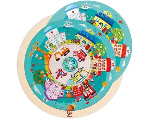 Пазл Hape дерев'яний Місто професій (E1624)