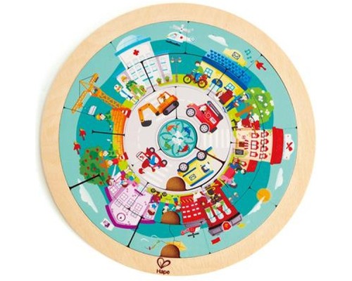 Пазл Hape дерев'яний Місто професій (E1624)