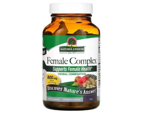 Трави Nature's Answer Женский травяной комплекс, 800 мг, Female Complex, Herbal Combination, 90 (NTA-16032)