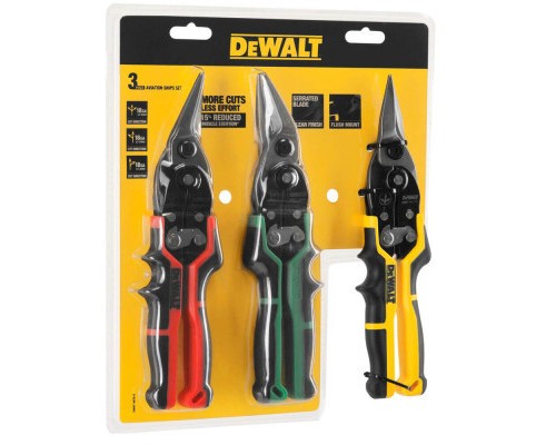 Ножиці по металу DeWALT ERGO Aviation, 3 шт, L250 мм. (DWHT14676-0)